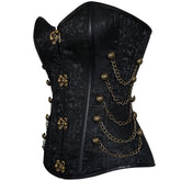 European Medieval Ornate Brocade Gothic Lock Corset - Elegant Gothic Revival Corset for Cosplay - Coscosmos